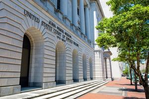 The John Minor Wisdom U.S. Court of Appeals Building, home of the Fifth Circuit, is seen on Magazine Street in New Orleans.