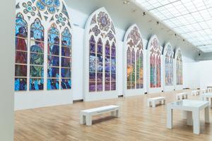 A 2025 exhibition held at the Paris Grand Palais features the designs selected for what are expected to become Notre Dame’s newest stained-glass windows.