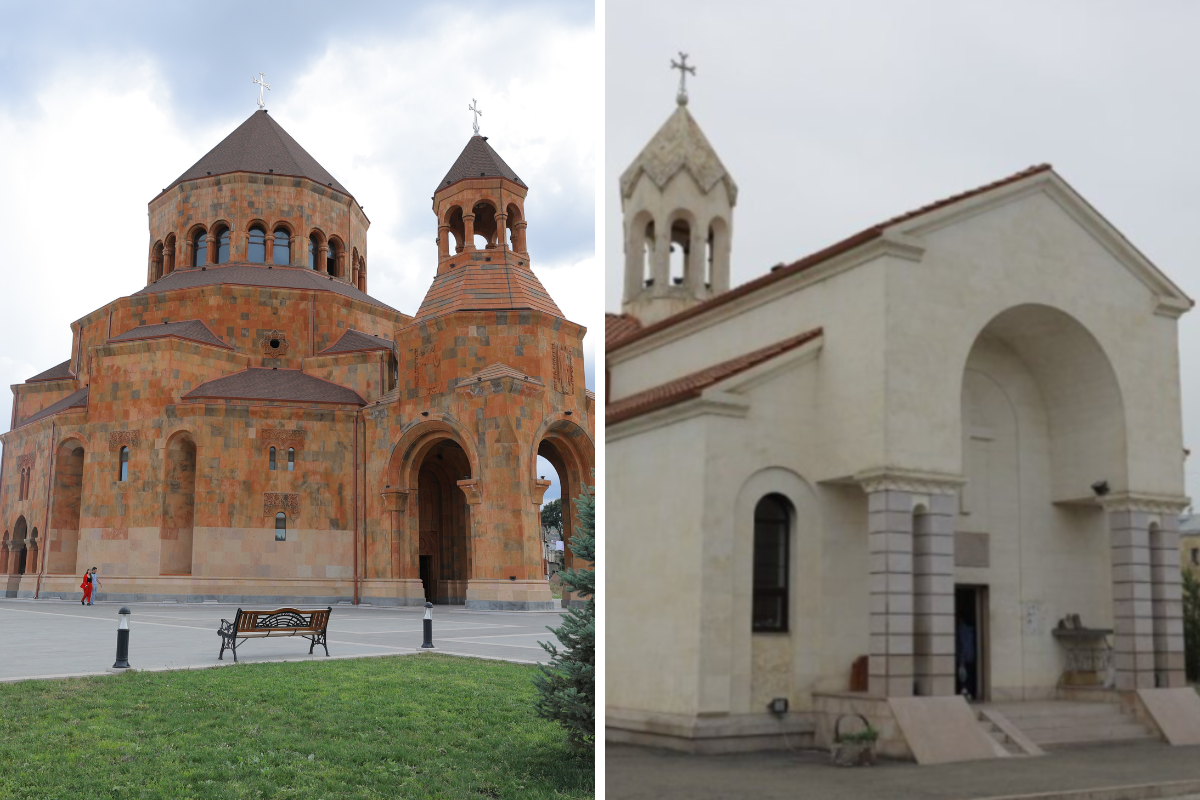 Holy Mother of God Cathedral in Stepanakert and St. Jacob Church