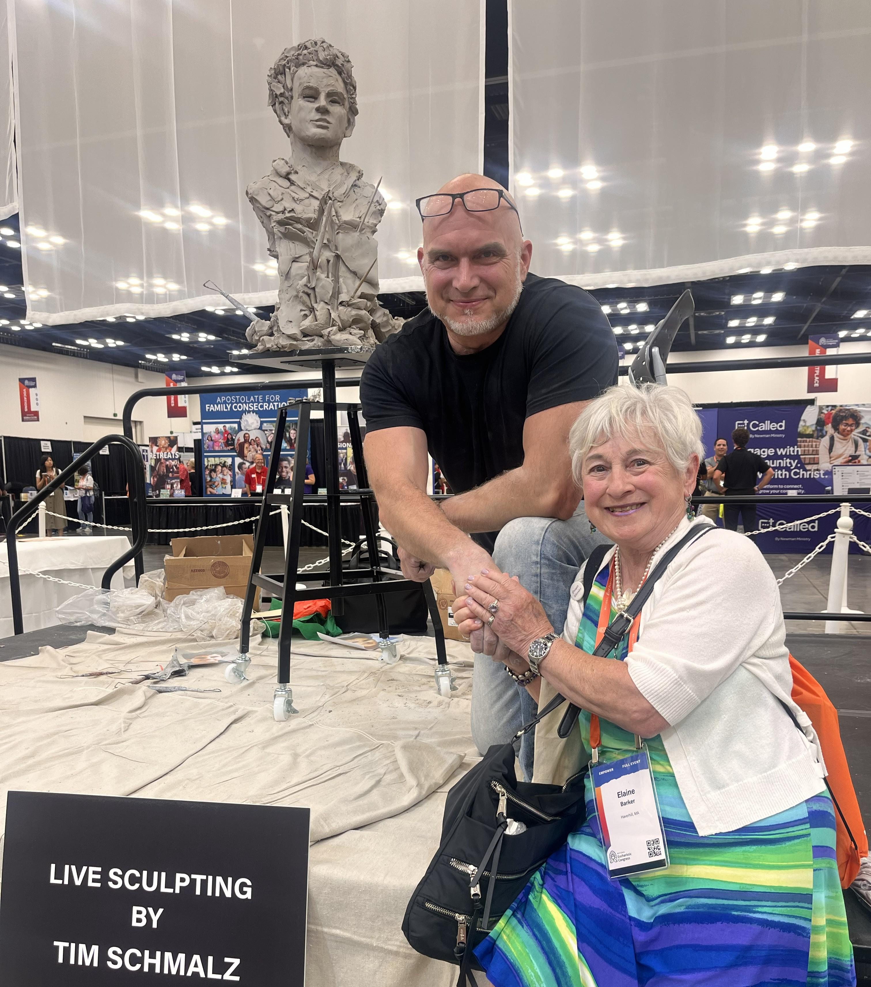 Sculptor Timothy Schmalz and Elaine Barker e