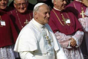 Pope St. John Paul II visits the Shrine of St. Anne (Góra Świętej Anny) in Poland during his second pilgrimage to his homeland, June 21, 1983. 