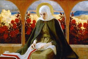 Albert Edelfelt, “The Virgin Mary in the Rose Garden,” 1898