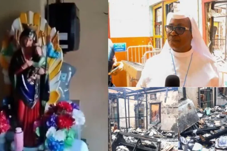 Nigeria Catholic Hospital Fire Leaves Marian Statue Untouched, Draws Non-Catholics to Prayer