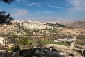 Panorama from Shepherd's field, Beit Sahour, east of Bethlehem. Father Louis Salman was forced by Israel to leave the West Bank after serving the Christian community near Bethlehem. 
