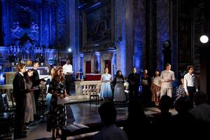 The cast performs ‘The Jeweler’s Shop’ at the Angelicum in Rome on May 18, 2026.