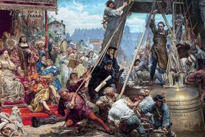 Jan Matejko, “Hanging of the Sigismund bell at the Cathedral Tower in 1521 in Kraków,” 1874, National Museum in Warsaw, Poland
