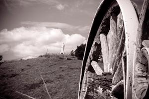 The Mother Cabrini Shrine stands atop a hill overlooking Golden, Colorado.
