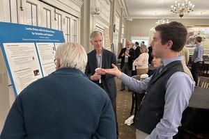 Participants discuss a presentation at the 2024 annual meeting of the Society of Catholic Scientists at Mundelein Seminary in Illinois. | Credit: Ken Oliver-Méndez/EWTN News