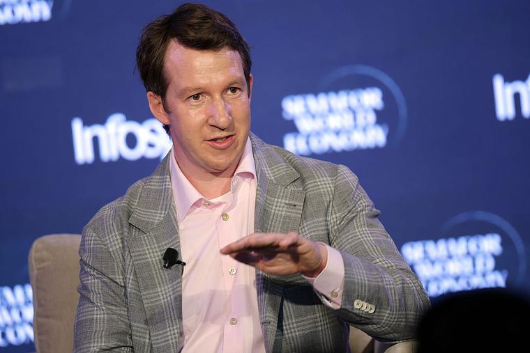 Jack Clark, co-founder of Anthropic, participates in a discussion at the Semafor World Economy 2026 summit on April 13, 2026, in Washington, D.C. 