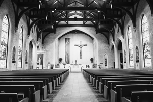 Interior of St. Joseph Catholic Cathedral located in downtown Baton Rouge, Louisiana. 