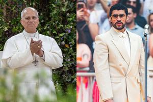 Pope Leo XIV and Puerto Rican artist Bad Bunny.