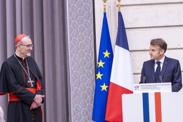 Cardinal Pizzaballa receives award from Macron, urges support for Holy Land Christians Cardinal Pizzaballa receives award from Macron, urges support for Holy Land Christians