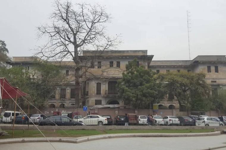 Ewing Hall stands in the Anarkali area of Lahore, Pakistan. 