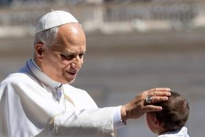 Pope Leo XIV during the General Audience at St. Peter's Square on May 27, 2026.