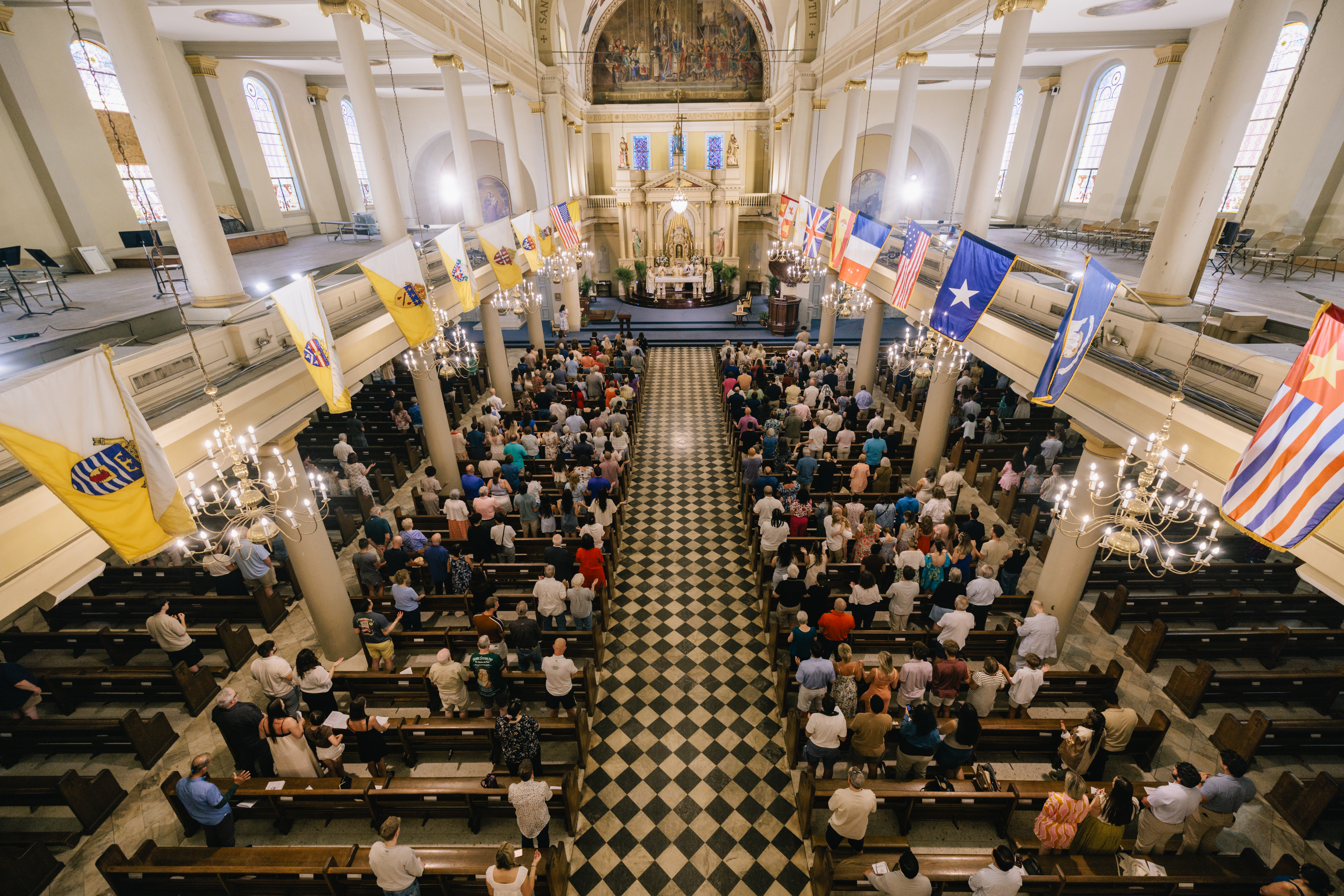St. Louis Cathedral is packed for the Consecration to the Sacred Heart on June 14, 2026 in New Orleans, La. 