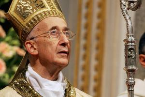Cardinal Camillo Ruini offers Mass in Rome, April 1, 2005.
