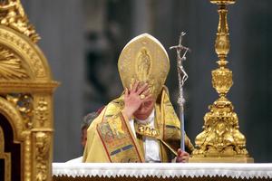 Pope Benedict XVI presides over the Ordinary Public Consistory on Nov. 24, 2007, at the Vatican.