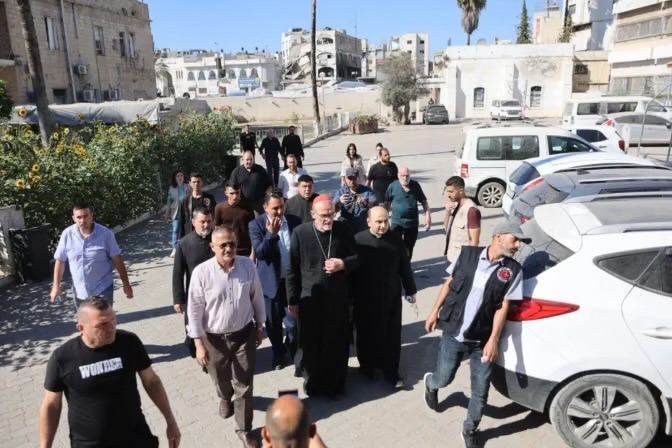 Cardinal Pierbattista Pizzaballa joins the contingent in Gaza on June 22, 2026.
