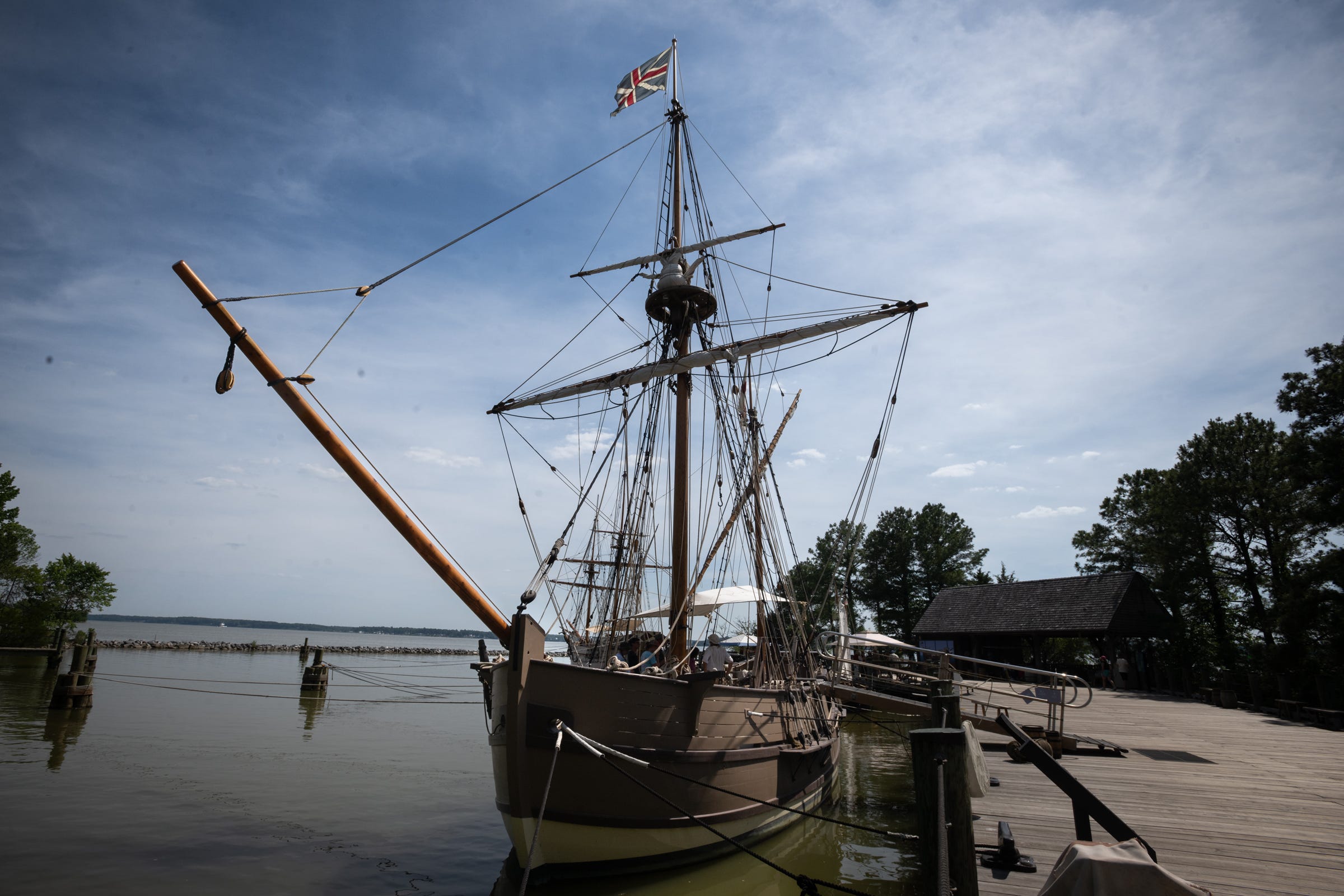 JAMESTOWN- Ships like this once carried settlers, missionaries, dreamers, and strangers toward an unknown shore. Centuries after Christ crossed the waters too.