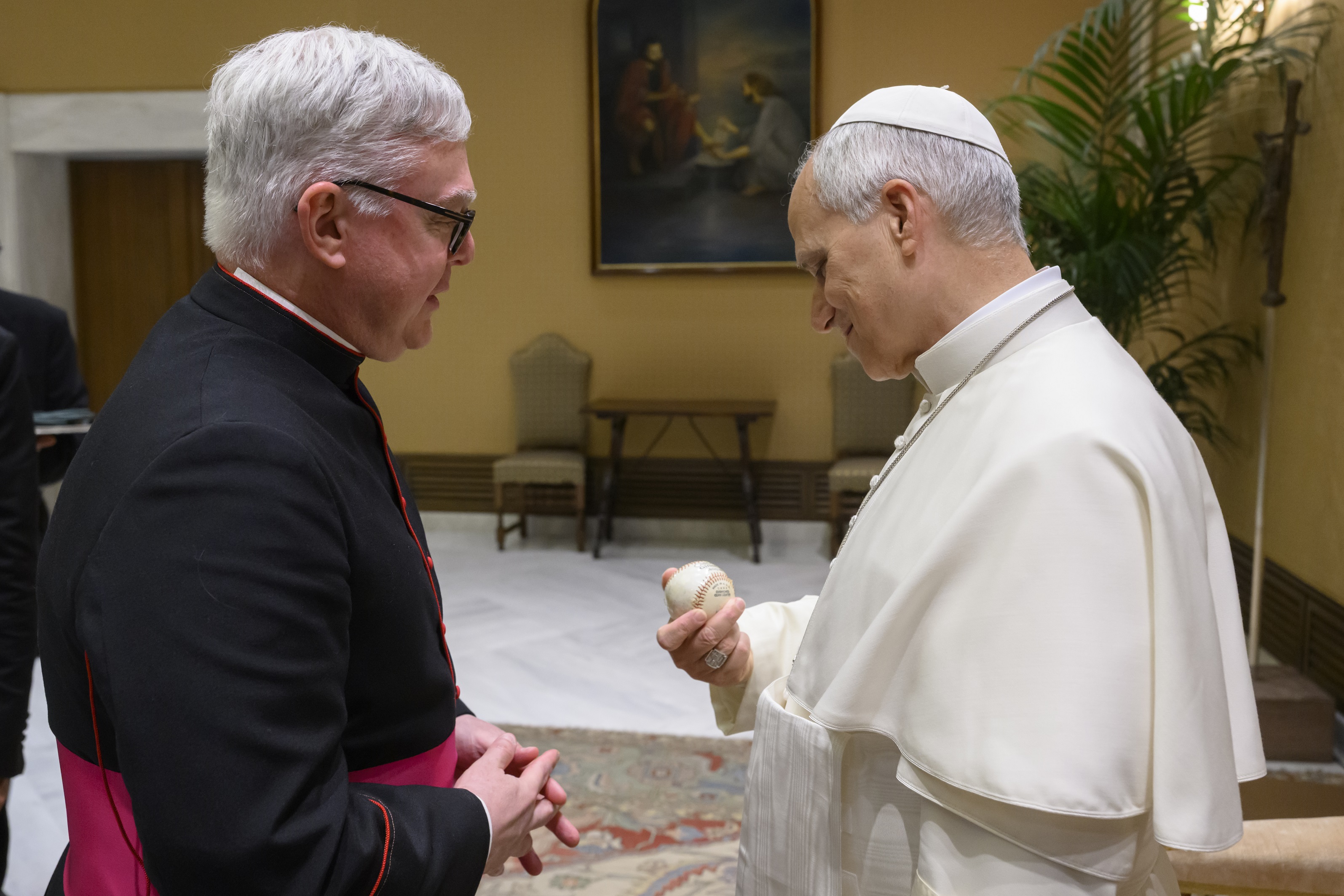 Pope Leo baseball gift