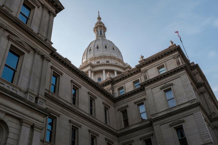The Michigan capitol building in Lansing.