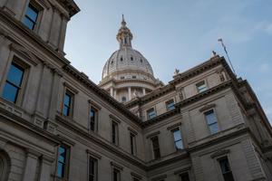 The Michigan capitol building in Lansing.