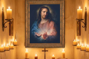 The art of Pompeo Batoni, ‘Sacred Heart of Jesus,’ is available at EWTN Religious Catalogue. 