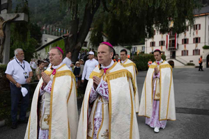 Bishops of the Society of St. Pius X take part in the consecration of four new bishops at the society’s seminary in Écône, Switzerland, on July 1, 2026. | Credit: Society of St. Pius X