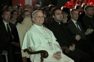 Pope Leo XIV enjoys a Christmas concert.