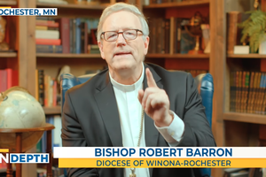 Winona-Rochester Bishop Robert Barron speaks to Catherine Hadro about Archbishop Fulton Sheen on "EWTN News in Depth," July 17, 2026. Barron described Sheen "as the greatest preacher in the history of our country."