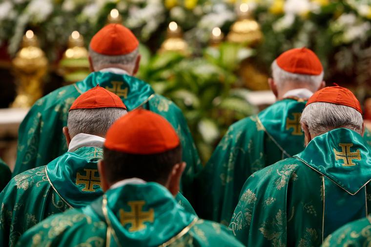 Cardinals attend Mass celebrated for the opening of the Synod of Bishops for the Amazon region, in St. Peter's Basilica on Oct. 6, 2019. 