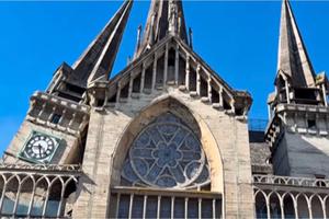 Partial collapse of one of the towers of the Cathedral Basilica of Our Lady of the Rosary in Manizales, Colombia, due to the earthquake of Aug. 10, 2026.