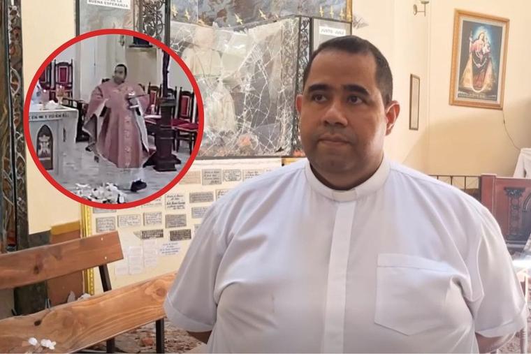 Priest Takes Blessed Sacrament and Flees Church With Faithful During Earthquake in Colombia Priest Takes Blessed Sacrament and Flees Church With Faithful During Earthquake in Colombia